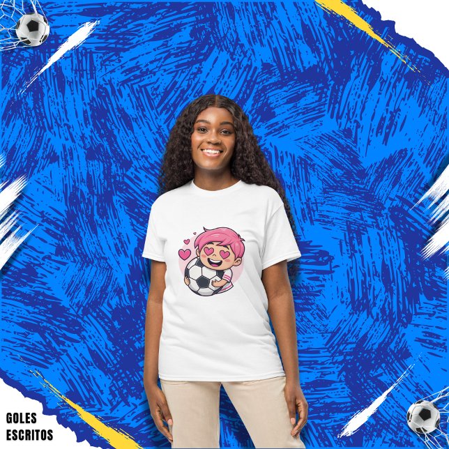 Love for soccer kawaii anime design t shirt (Skapare uppladdad)