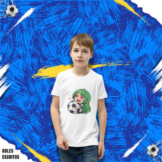 Love for soccer kawaii anime design t shirt