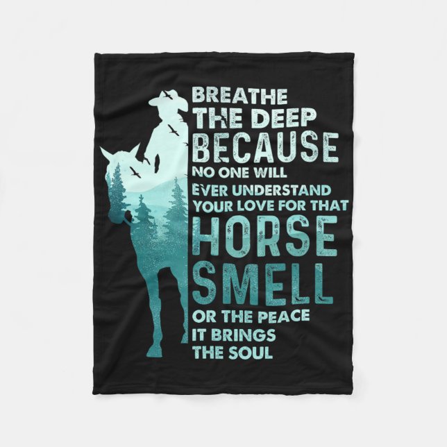 Love For That Horse Smell - Equestrian Horseback R Fleecefilt (Framsidan)