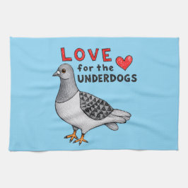 Love for the Underdogs – Geschirrtuch mit Taube Kökshandduk