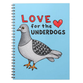 Love for the Underdogs – Spiralbuch mit Taube Anteckningsbok