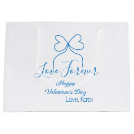 Love Forever blue bow happy Valentine's day name d