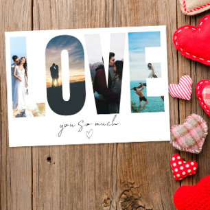 LOVE Foto Collage Grattiskort Tack Kort