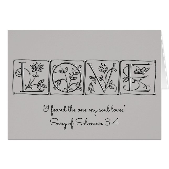 Love~Found den min Soul Loves~Scripture~Wedding OBS Kort (Framsidan Horizontal)