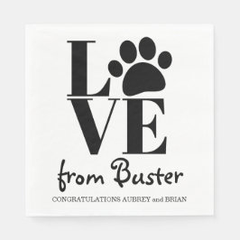 Love from your Dog Wedding Pappersservett