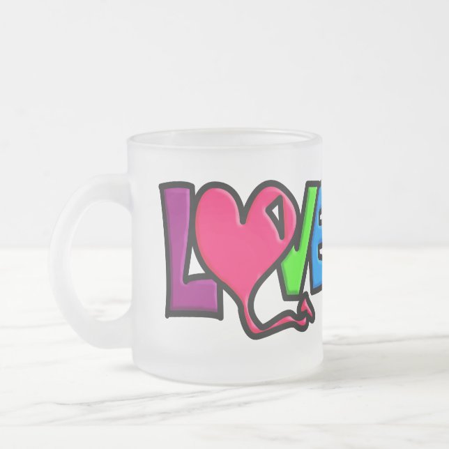 Love  frostad glasmugg (Vänster)