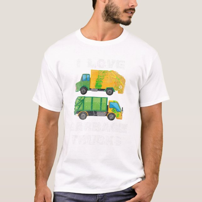 Love Garbage Trucks Shirt Toddler T (Framsida)