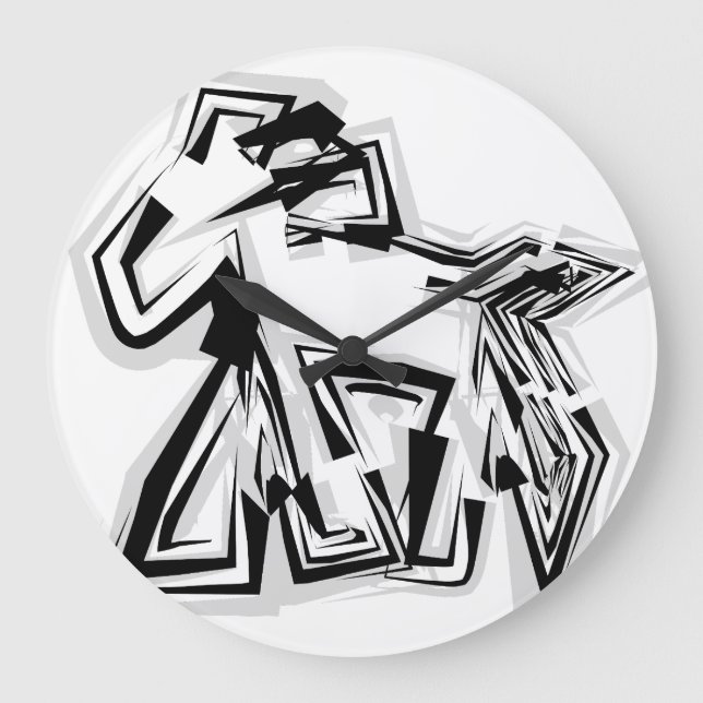 LOVE GEOMESKY ANIMALS horse BY MASANSER Stor Klocka (Framsida)