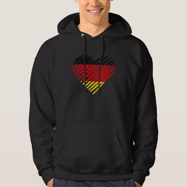 Love Germany German I Love Germany Hoodie (Framsida)