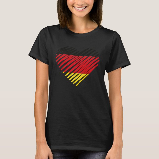 Love Germany German I Love Germany T Shirt (Framsida)