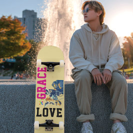 LOVE × GIRAFFE - Custom Mini Skateboard Bräda 18,5 Cm