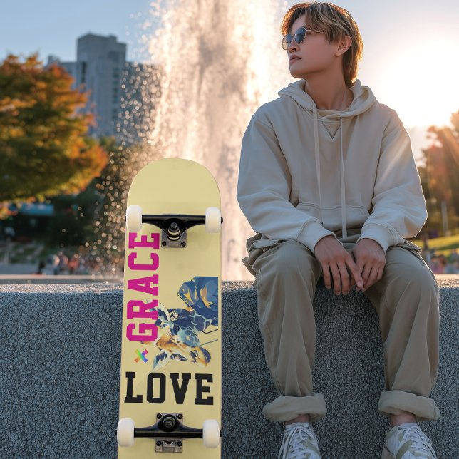 LOVE × GIRAFFE - Custom Mini Skateboard Bräda 18,5 Cm (Skapare uppladdad)