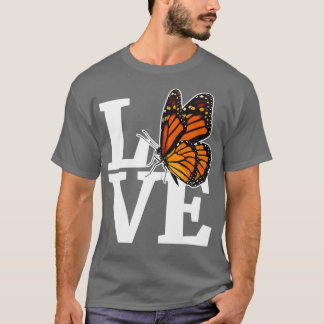 LOVE Girls Monarch Butterfly Shirt Milkweed Butter T