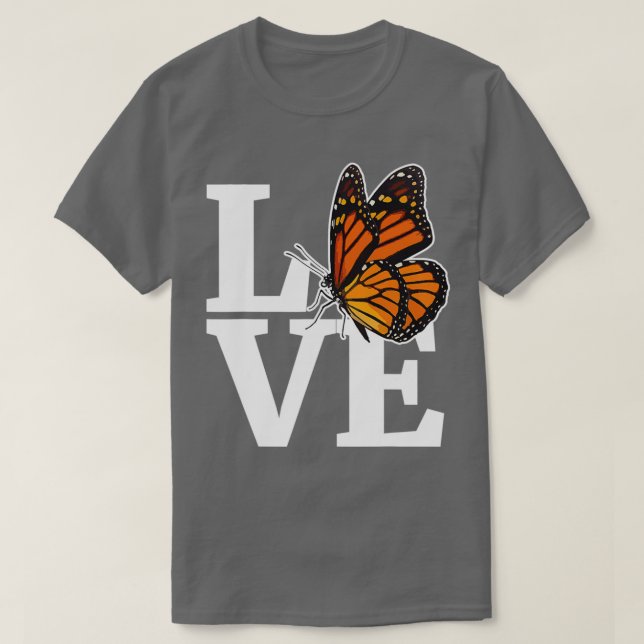 LOVE Girls Monarch Butterfly Shirt Milkweed Butter T Shirt (Design framsida)
