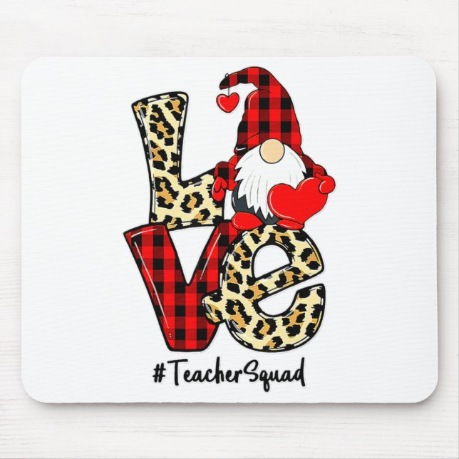 Love Gnome Teacher Squad Happy Valentine Gnome Tea Musmatta (Framsidan)