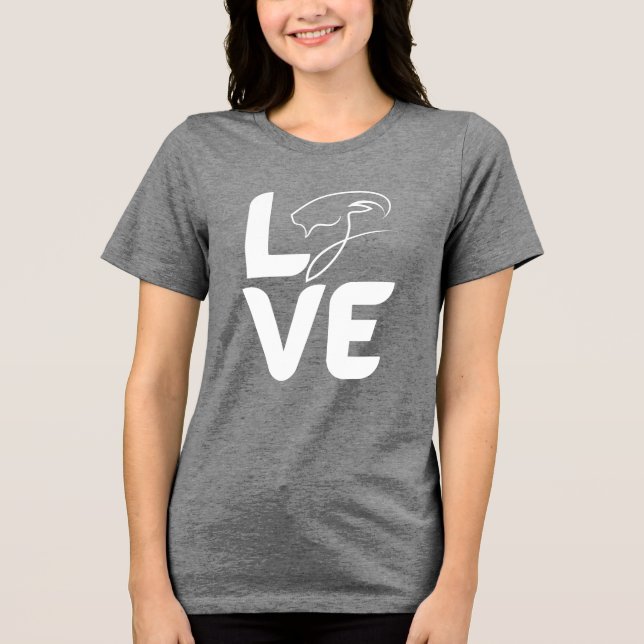 LOVE Goat Women’s Shirt – Funny Farm Animal Lover  T (Framsida)