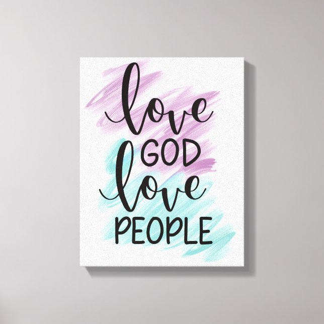 Love God, love people   Canvastryck (Framsida)