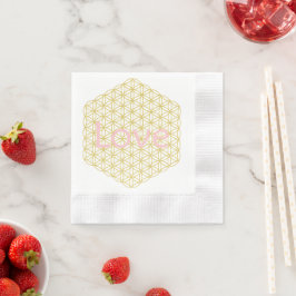 Love Gold Mandala Wedding Pappersservett
