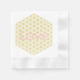 Love Gold Mandala Wedding Pappersservett