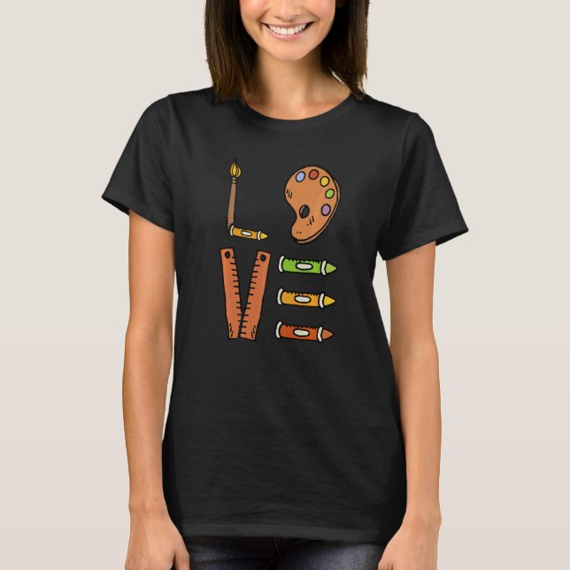 Love Graphic Painting Painter Paint Artwork Artist T Shirt (Framsida)