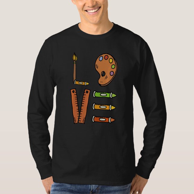 Love Graphic Painting Painter Paint Artwork Artist T Shirt (Framsida)