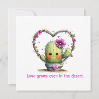 Love Grows Even in the Desert – Greeting Card Inbjudningar