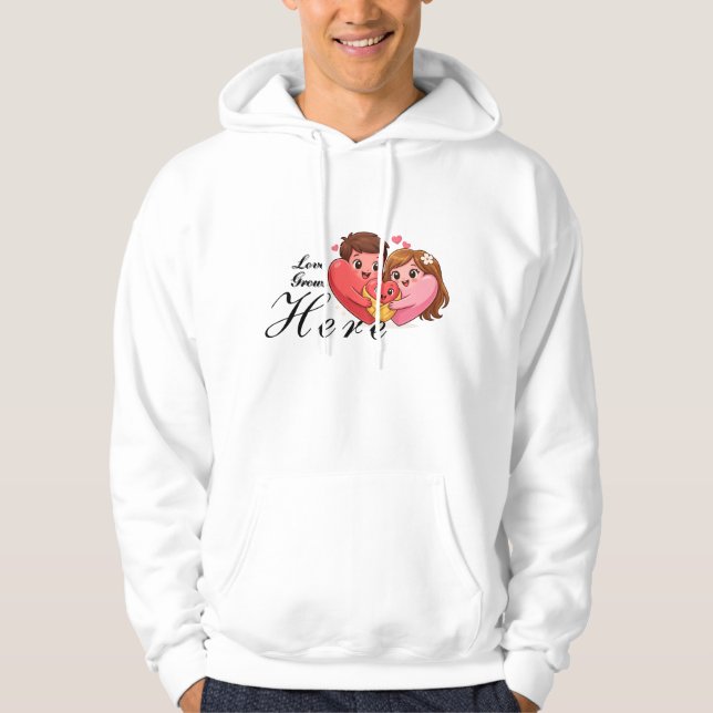 Love Grows Here  Hoodie (Framsida)