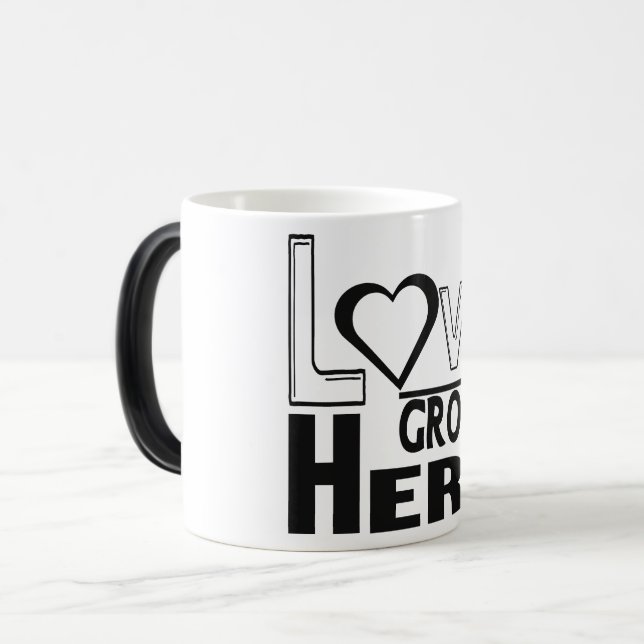 love grows here magisk mugg (Framsida vänster)