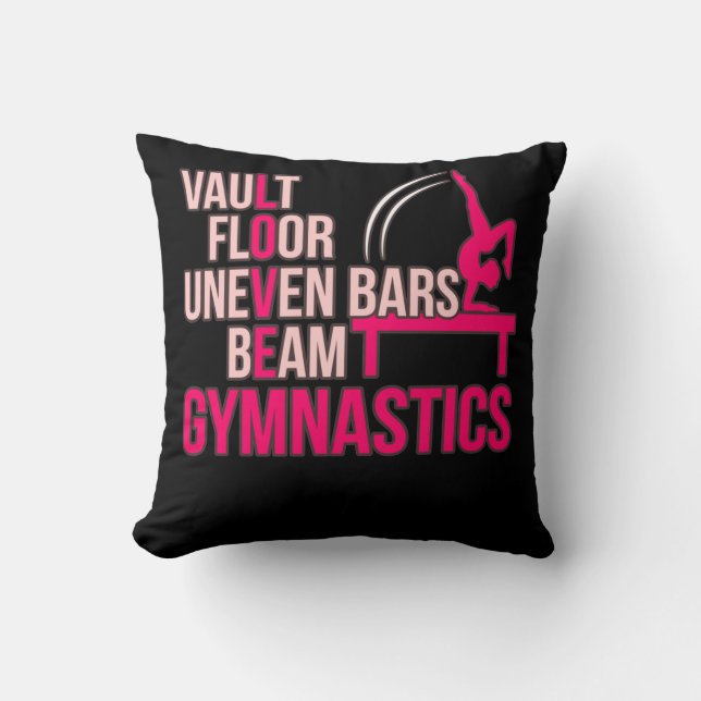 Love Gymnastics Gymnast Gymnastic Sports Lover Gra Kudde (Framsida)