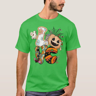 Love Halloween, Cute Graphic Tee, Retro Pumpkin Gh T Shirt