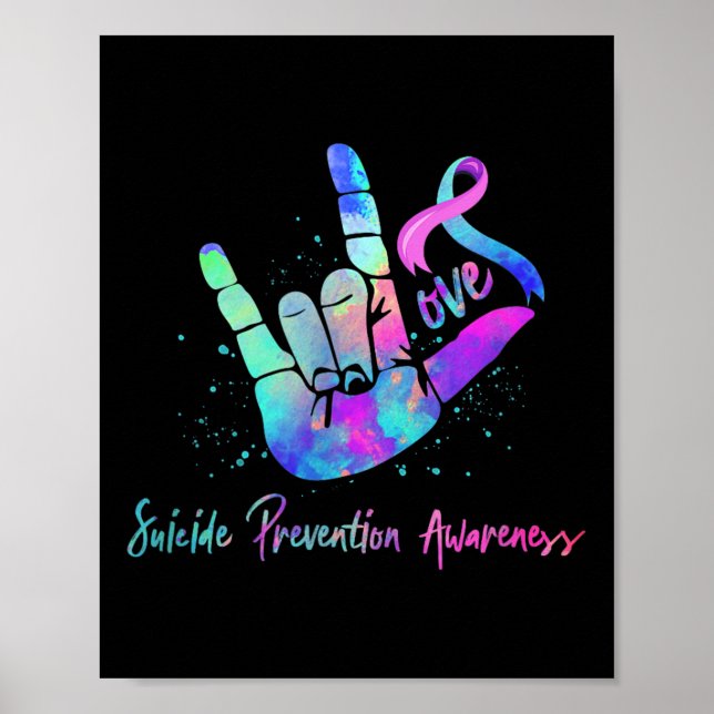 Love Hand Sign Suicide Prevention Awareness Week S Poster (Framsidan)