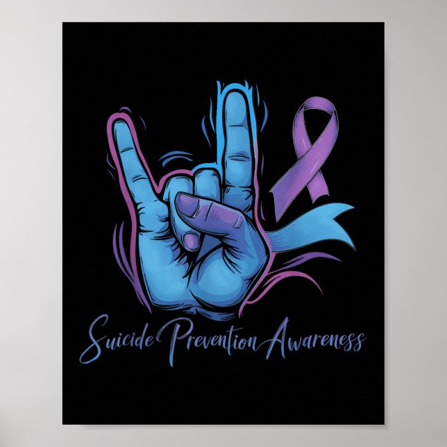 Love Hand Sign Suicide Prevention Awareness Week S Poster (Framsidan)