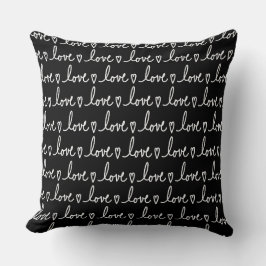 Love Handwritten Valentine's Throw Pillow Kudde