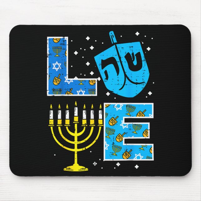 Love Hanukkah Dreidel Menorah Jewish Chanukah Men  Musmatta (Framsidan)