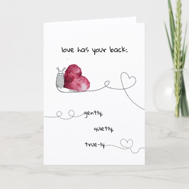 Love Has Your Back – Folded Love Card  Helgkort (Framsida)