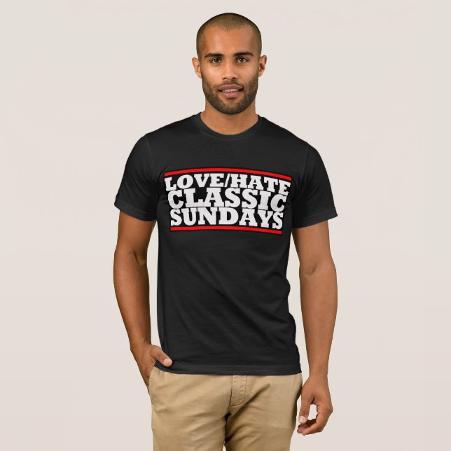 LOVE/HATE CLASSIC SUNDAYS Logotyp T-shirt (Hel framsida)
