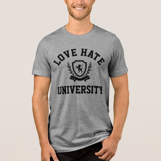 Love/Hate University Raglan T-Shirt på svenska (Framsida)