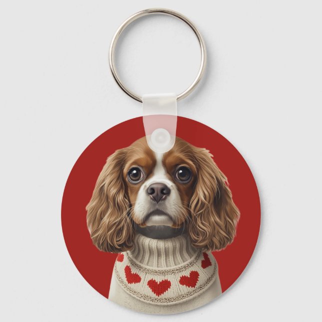 Love Heart cavalier Nyckelring (Framsida)