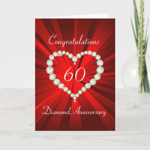 Love Heart Diamond 60-årsjubileum Kort