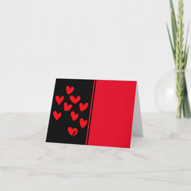 Love Heart Folding Card  Inbjudan (Framsida)
