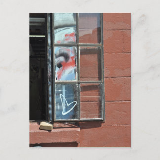 Love heart graffiti vykort