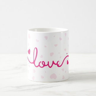 "Love" Heart Pattern Coffee Mug Kaffemugg