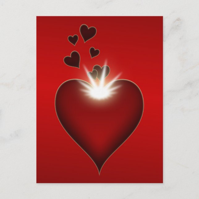 Love heart postcard design vykort (Framsida)