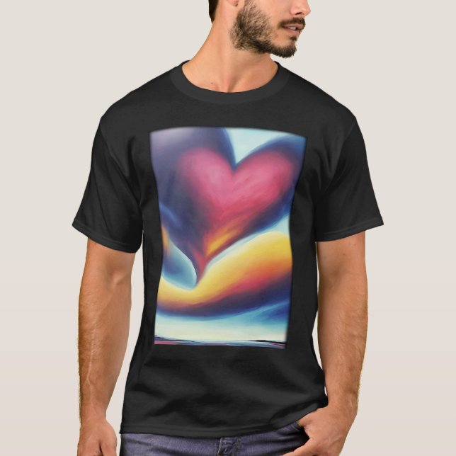 Love Heart Valentine's Day Couple Romantic T Shirt (Framsida)