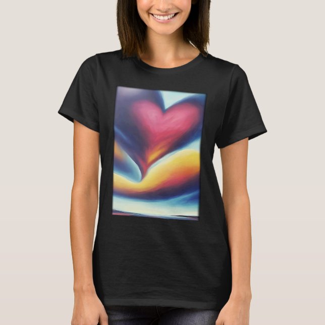 Love Heart Valentine's Day Couple Romantic T Shirt (Framsida)