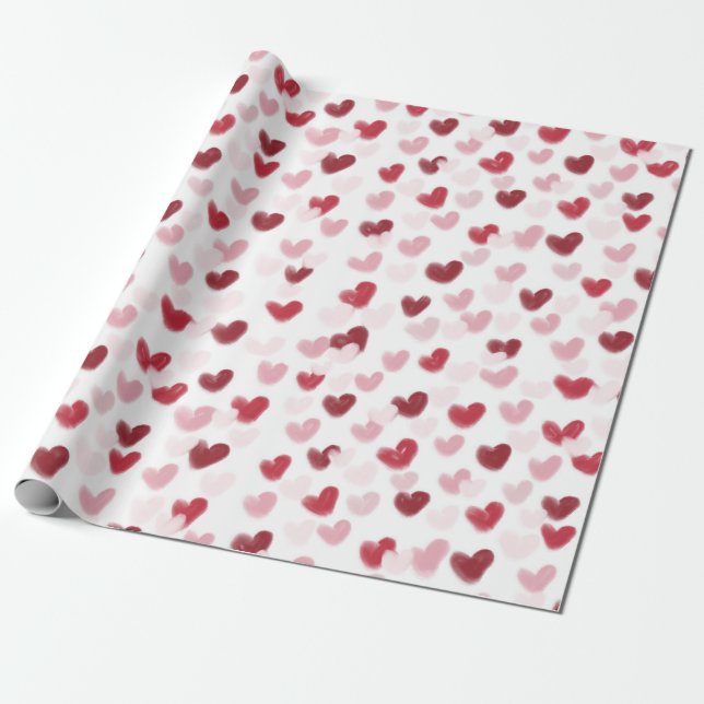 Love Hearts Presentpapper (Utrullad)