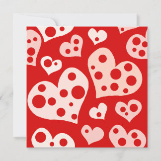 LOVE Hjärtan Alla hjärtans dag Designer Fyrkantigt Julkort