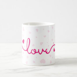 "Love" Hjärtmönstrad Kaffemugge Kaffemugg