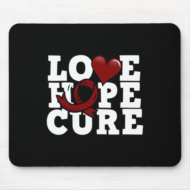 Love Hope Cure - Sickle Cell-medvetenhet  Musmatta (Framsidan)