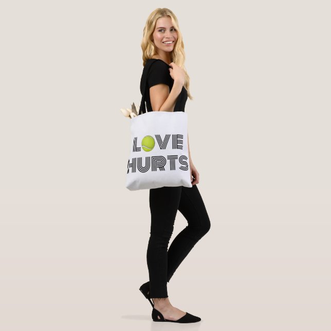 Love Hurts-handväskor Tygkasse (På modell)